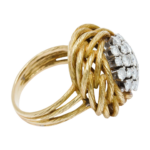 „Nest“ Ring Gr. 55 ca. 1,0 ct Diamanten Gelbgold 750/ 18K ca. 1970er - Bild 3 Vorschau