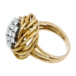 „Nest“ Ring Gr. 55 ca. 1,0 ct Diamanten Gelbgold 750/ 18K ca. 1970er - Bild 4 Vorschau