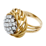 „Nest“ Ring Gr. 55 ca. 1,0 ct Diamanten Gelbgold 750/ 18K ca. 1970er - Bild 2 Vorschau