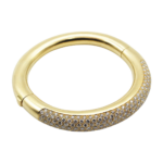 Armreif 17cm ca. 7ct Diamanten Gelbgold 750/ 18K - Bild 2 Vorschau