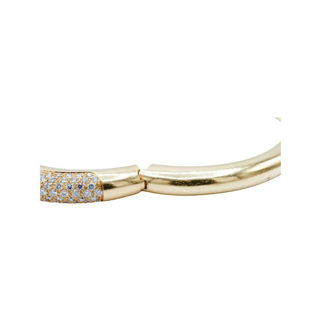 Armreif 17cm ca. 7ct Diamanten Gelbgold 750/ 18K - Bild 4