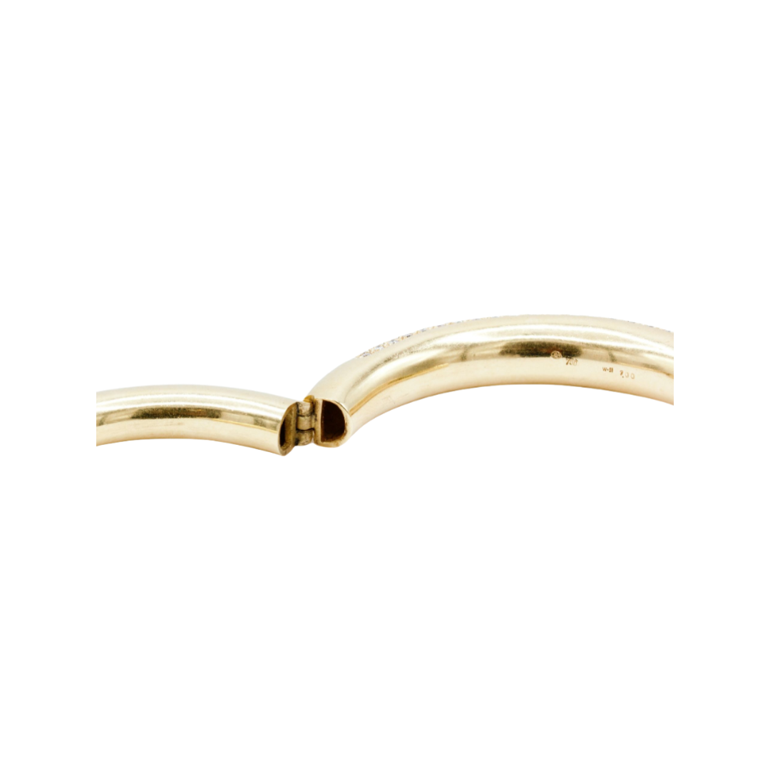 Armreif 17cm ca. 7ct Diamanten Gelbgold 750/ 18K - Bild 7