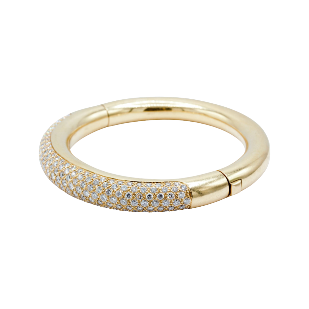 Armreif 17cm ca. 7ct Diamanten Gelbgold 750/ 18K - Bild 8