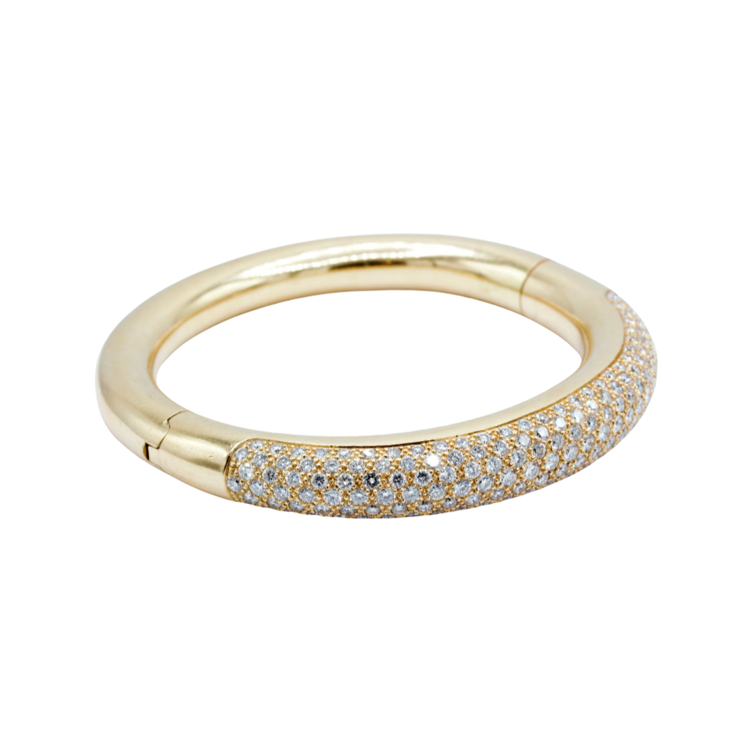 Armreif 17cm ca. 7ct Diamanten Gelbgold 750/ 18K - Bild 9