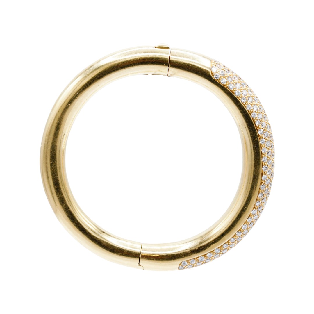 Armreif 17cm ca. 7ct Diamanten Gelbgold 750/ 18K - Bild 10