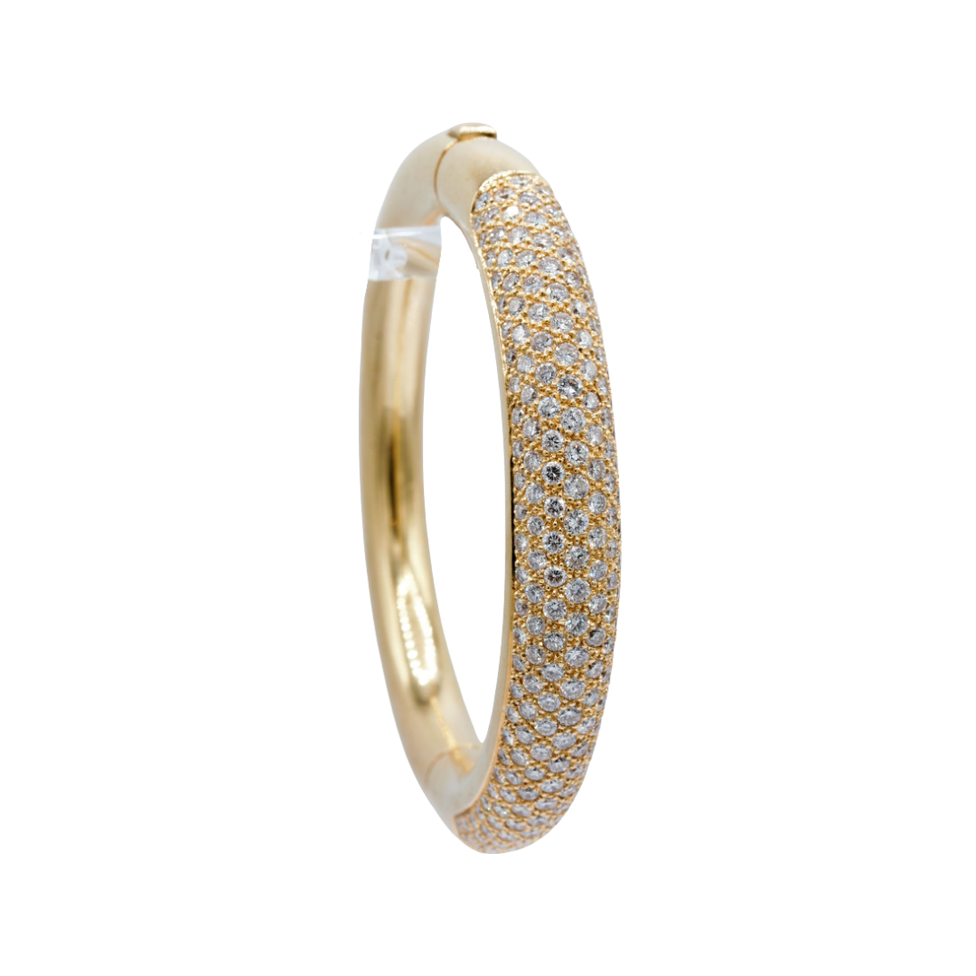 Armreif 17cm ca. 7ct Diamanten Gelbgold 750/ 18K - Bild 11