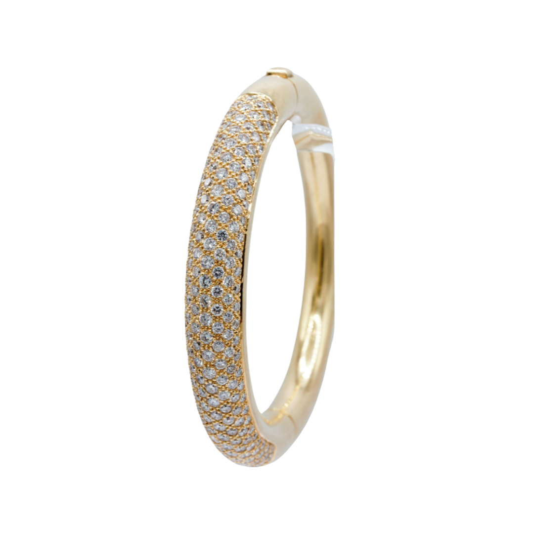 Armreif 17cm ca. 7ct Diamanten Gelbgold 750/ 18K - Bild 12
