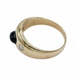Saphir Ring Gr.57 ca. 0,20ct Diamanten Gelbgold 750/ 18K - Bild 4 Vorschau