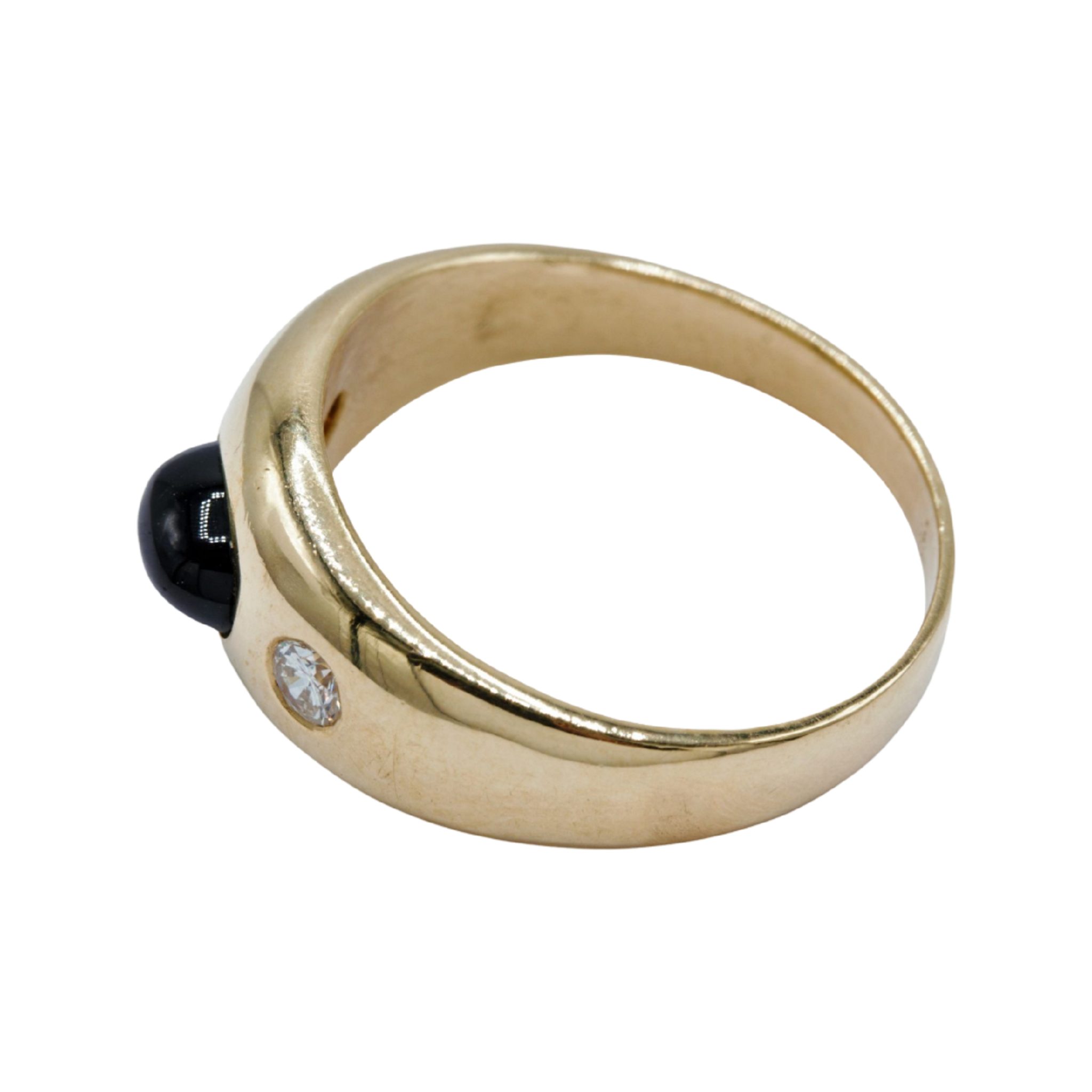Saphir Ring Gr.57 ca. 0,20ct Diamanten Gelbgold 750/ 18K - Bild 4