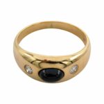 Saphir Ring Gr.57 ca. 0,20ct Diamanten Gelbgold 750/ 18K - Bild 5 Vorschau