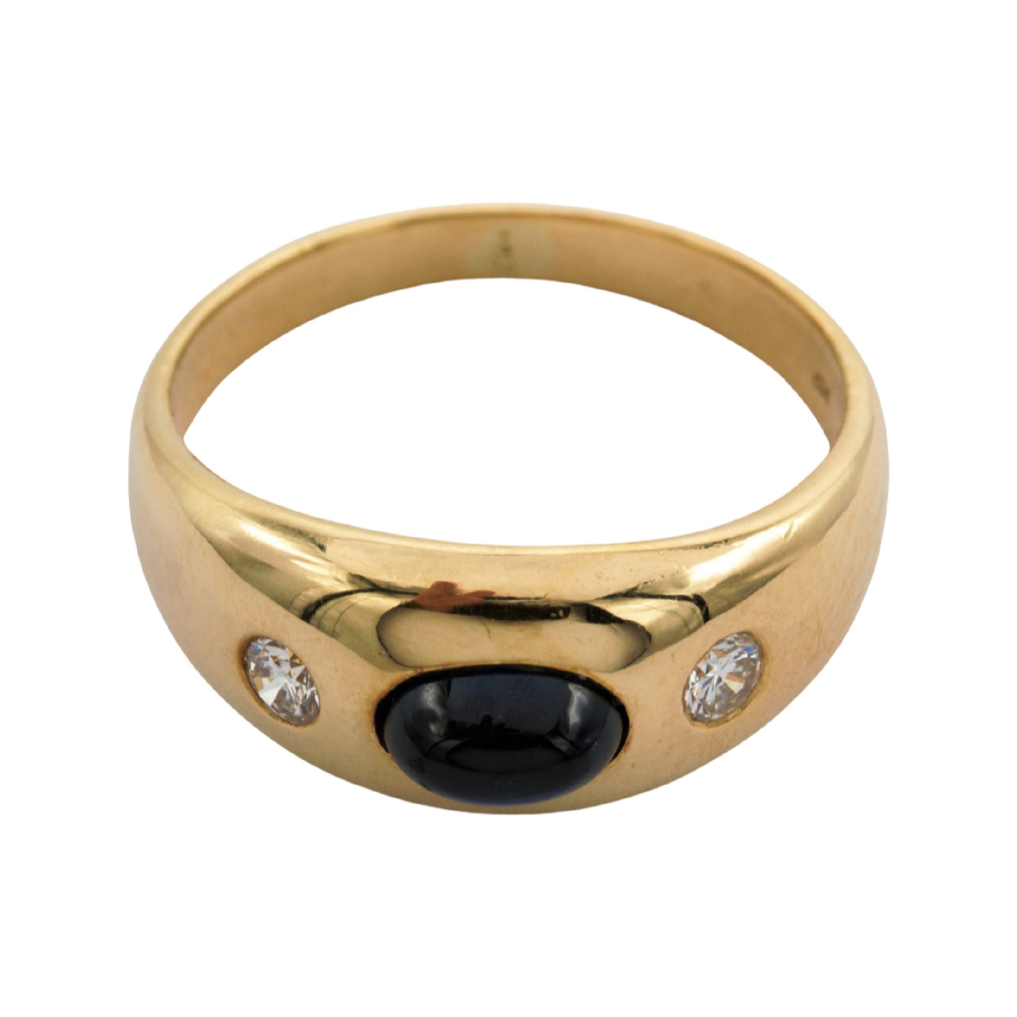 Saphir Ring Gr.57 ca. 0,20ct Diamanten Gelbgold 750/ 18K - Bild 5