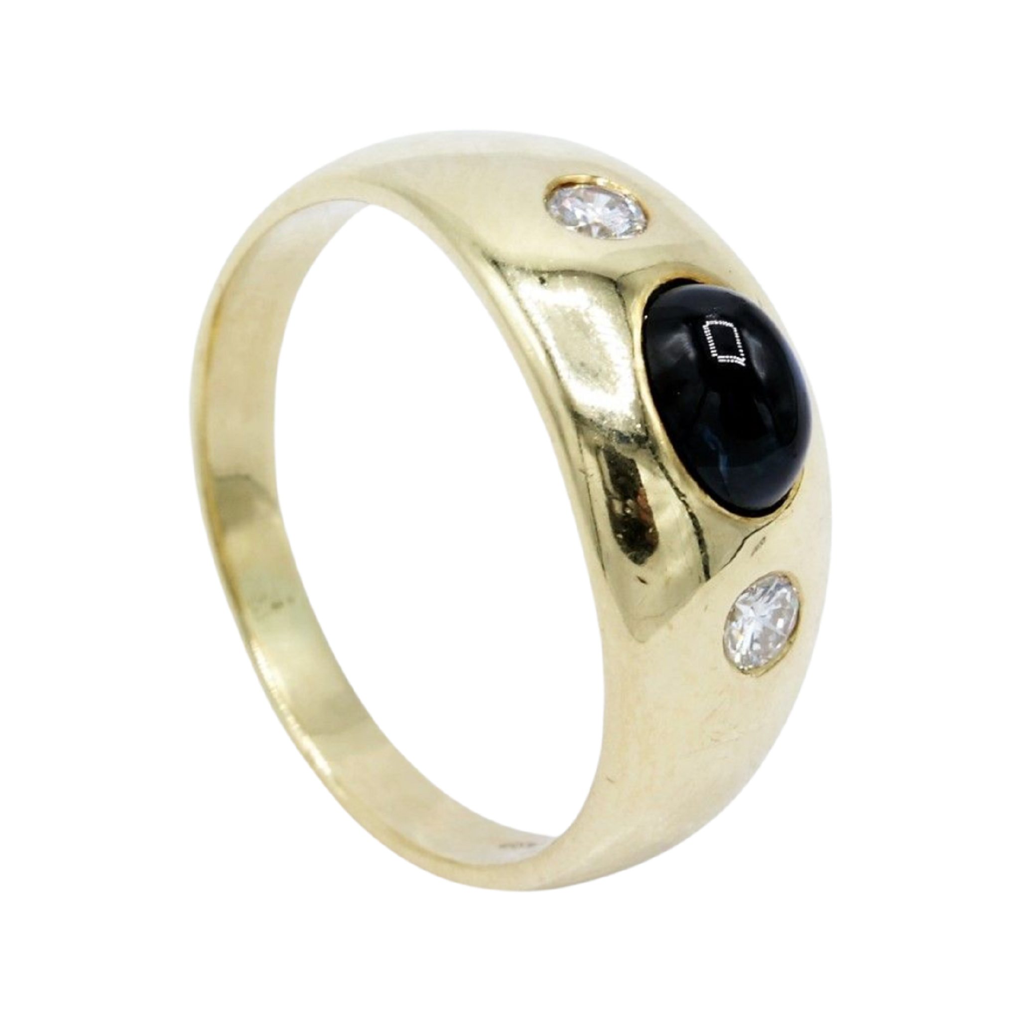Saphir Ring Gr.57 ca. 0,20ct Diamanten Gelbgold 750/ 18K - Bild 8