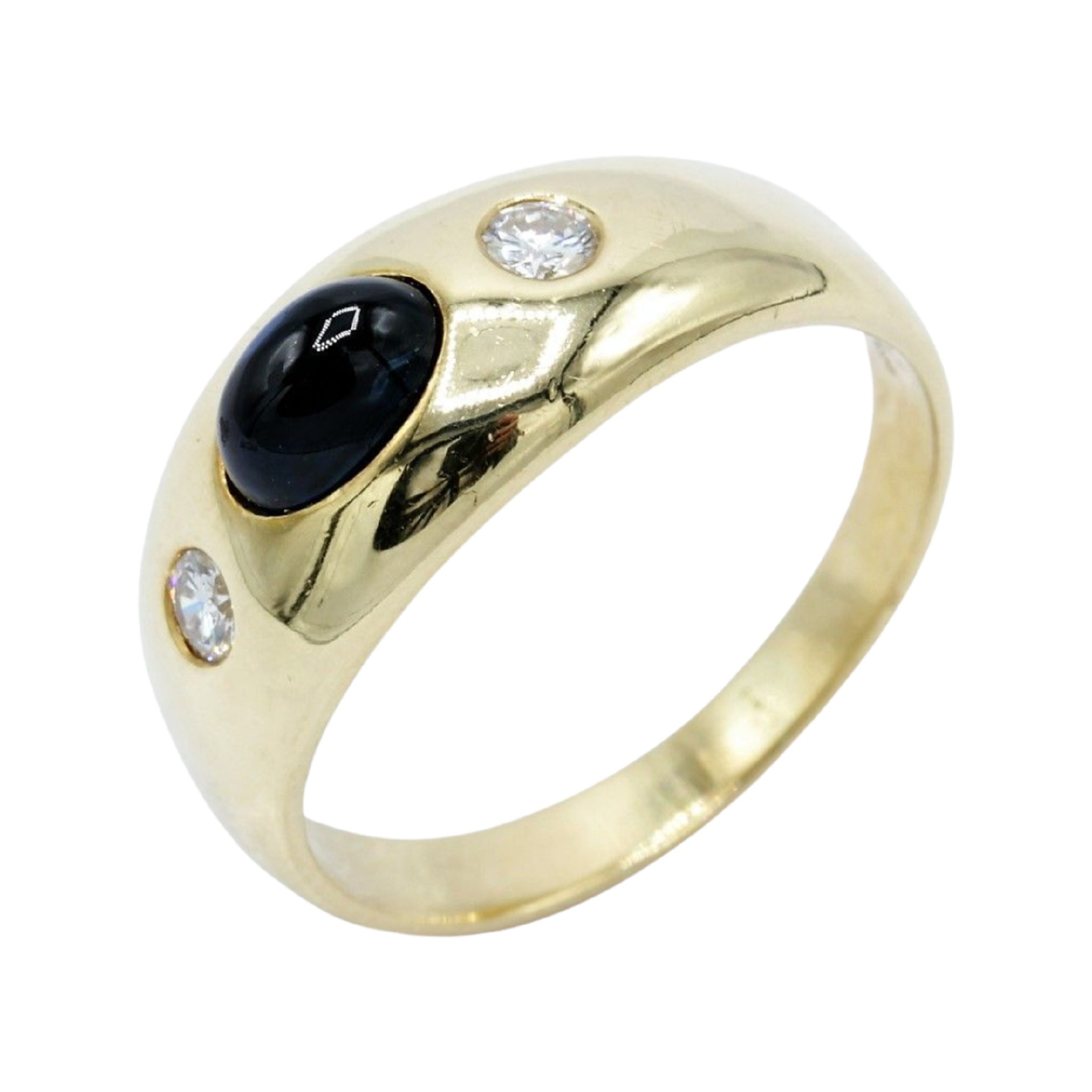 Saphir Ring Gr.57 ca. 0,20ct Diamanten Gelbgold 750/ 18K - Bild 9
