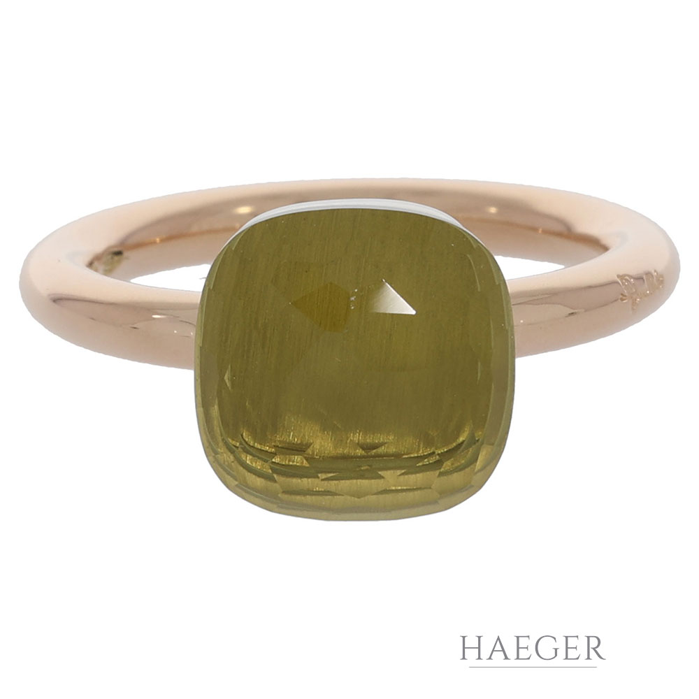 Pomellato Nudoring mit Zitronenquarz in 750er Gelbgold