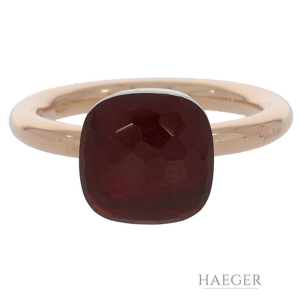 Pomellato Nudo Ring in 750er Gelbgold mit Granat