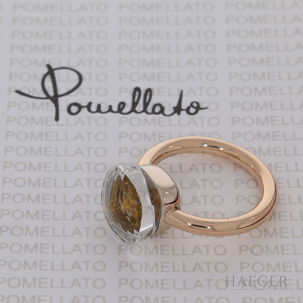 Pomelatto Nudo classic Ring Gr.48 Roségold 750 / 18K mit Topaz mit Zertifikat
