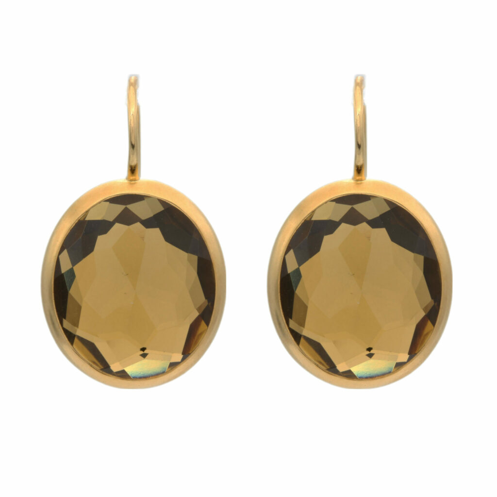 Pomellato Quarzohrringe Gelbgold 750 / 18K