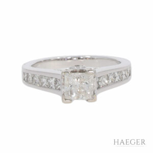 Diamant Ring im Princesscut in 585er Weissgold