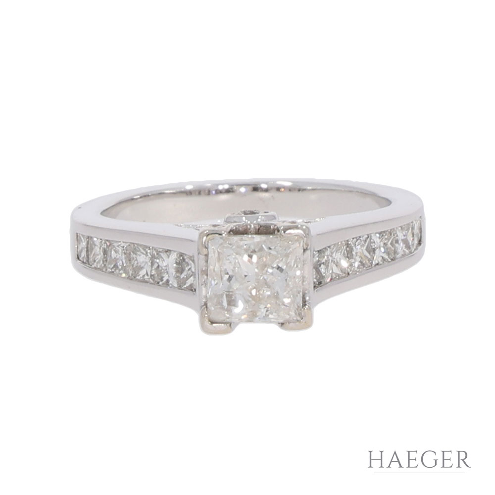 Diamant Ring im Princesscut in 585er Weissgold