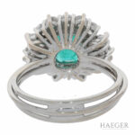Ring in floraler Form Weißgold 750 / 18K mit Diamanten und Smaragden Vorschau