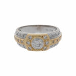 Ring Gr.53,5 Gelb,- Weißgold 750 / 18K mit 0,5ct Diamanten Vorschau