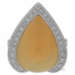 Damen Opal Diamant Ring Weißgold 750 / 18 Kt. ca. 6,6 ct. Vorschau