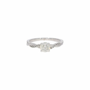 Ring Gr. 55,5 Weißgold 750 / 18K mit 0,7ct Diamanten GIA Zertifikat