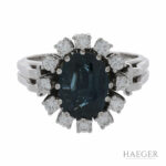 Floraler Saphir Diamantring in 585er Weissgold Vorschau