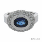 Saphir Diamant Ring Weißgold 750 / 18 Kt. ca. 0,50 ct. Gr. 54 Vorschau