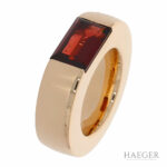 Schubart Bandring Gr.51 Gelbgold 750 / 18K mit Granat Vorschau