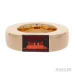 Schubart Bandring Gr.51 Gelbgold 750 / 18K mit Granat Vorschau