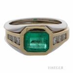 Damen Smaragd Diamant Ring Gelbgold 750/18Kt. & Weißgold 750/18Kt. ca. 0,50ct. Vorschau