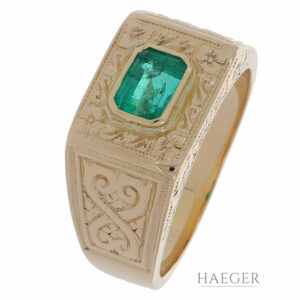 Smaragd Ring Gelbgold 750 / 18k. ca. 2,00 ct. DSEF Zertifikat