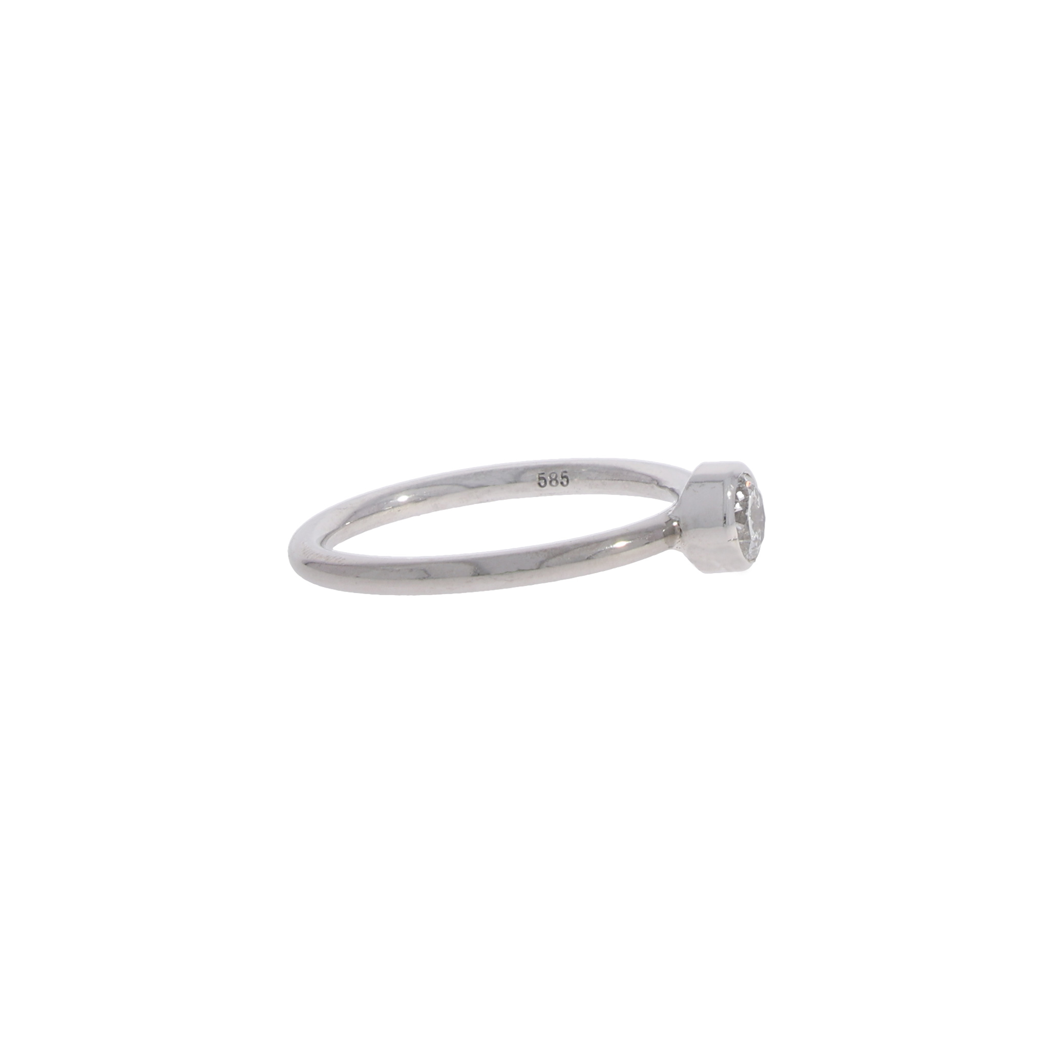 Solitärring Gr.58,5 Weißgold 585 / 14K mit Diamant 0,35ct