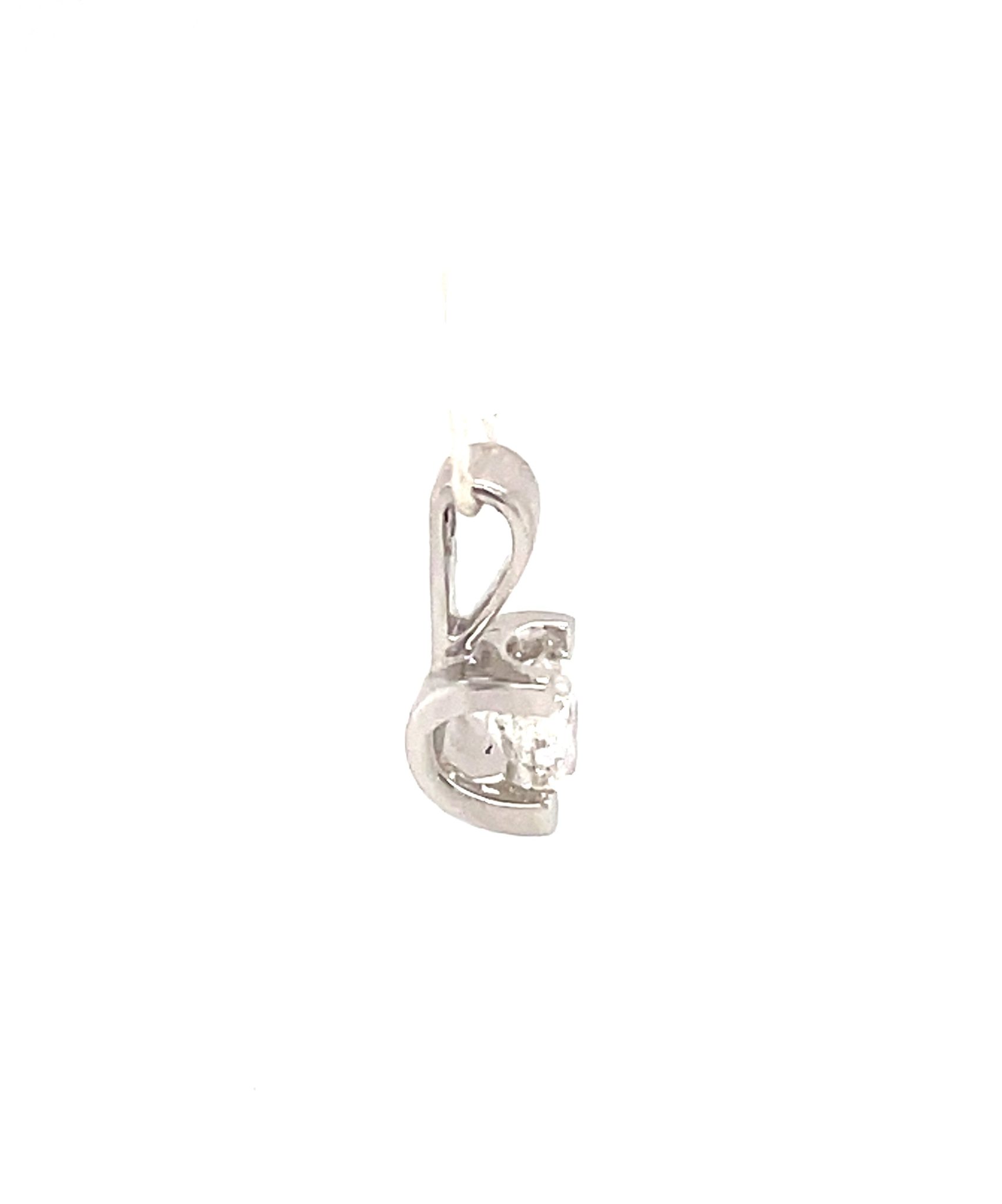 Solitäranhänger ca. 0,33 ct Diamant Weißgold 750/ 18K