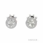 Solitärohrstecker Weißgold 585 / 14K mit je 0,35ct Diamanten Vorschau
