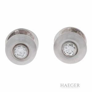 Solitärohrstecker Weißgold 585 / 14K mit 0,6ct Diamanten