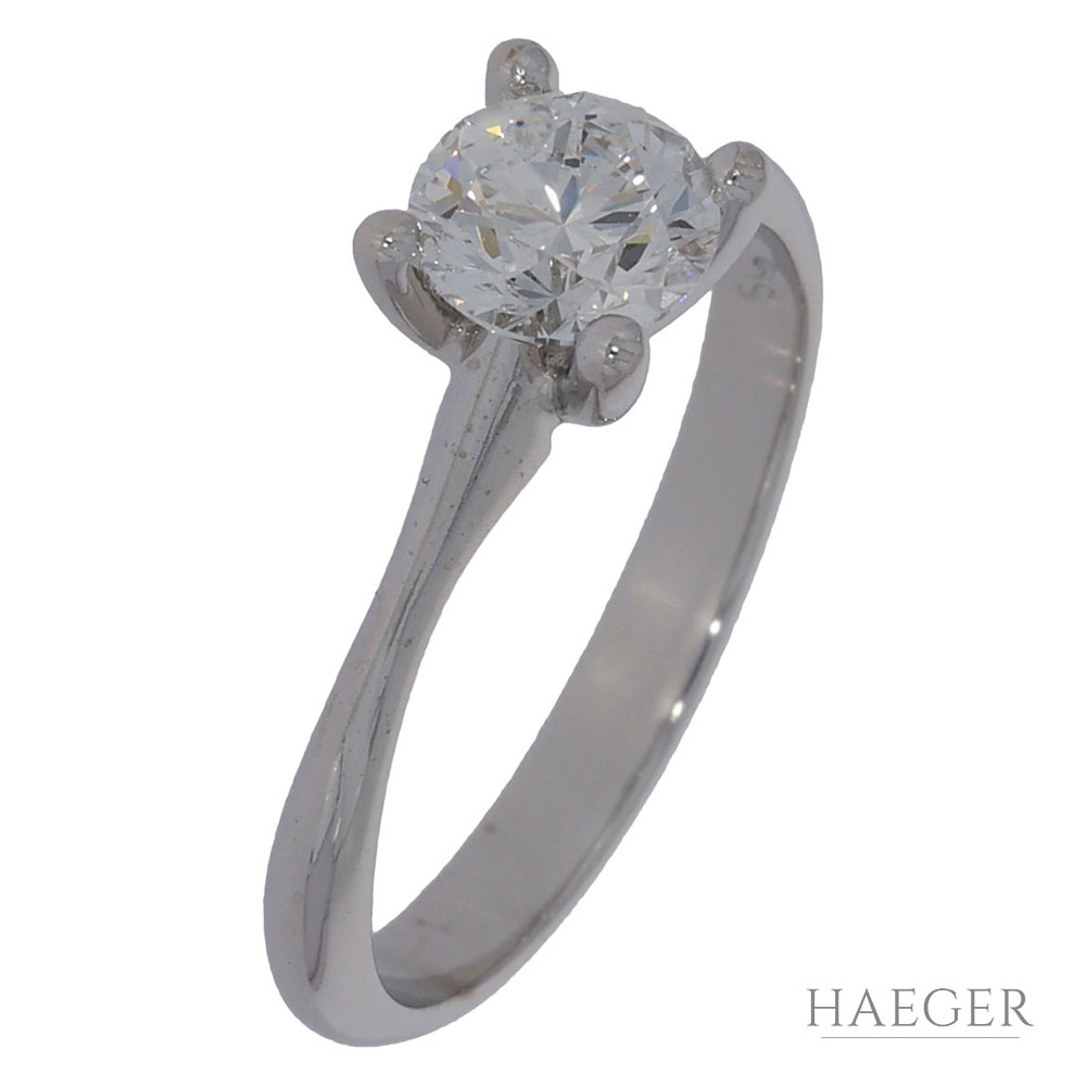 Solitär Diamant Ring Weißgold 750 / 18 Kt. 0,92ct. VS/D GIA Zertifikat