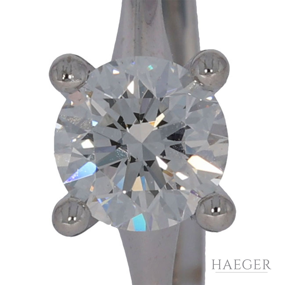 Solitär Diamant Ring Weißgold 750 / 18 Kt. 0,92ct. VS/D GIA Zertifikat