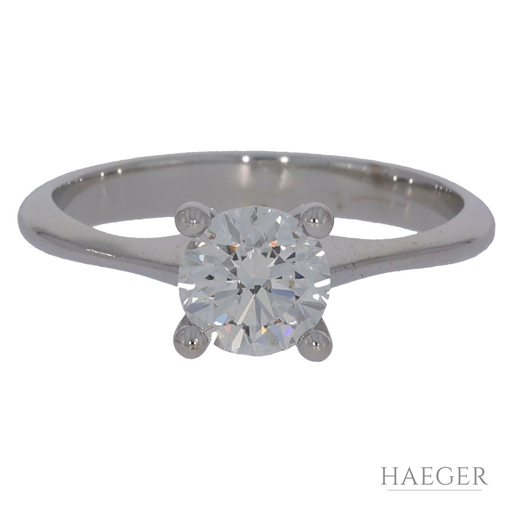 Solitär Diamant Ring Weißgold 750 / 18 Kt. 0,92ct. VS/D GIA Zertifikat