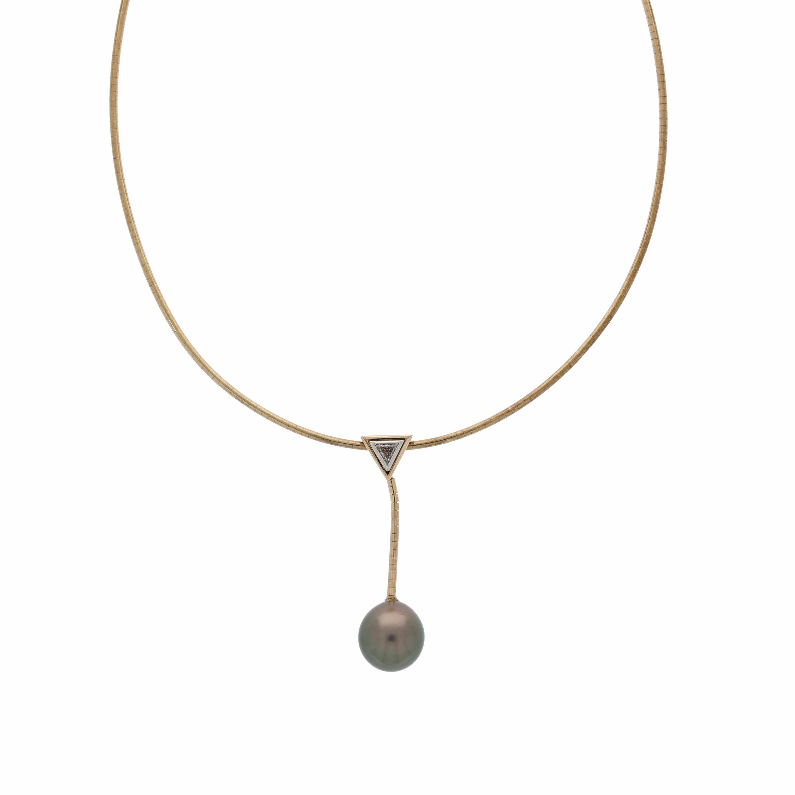 Tahiti Perlcollier in 750er Gelbgold