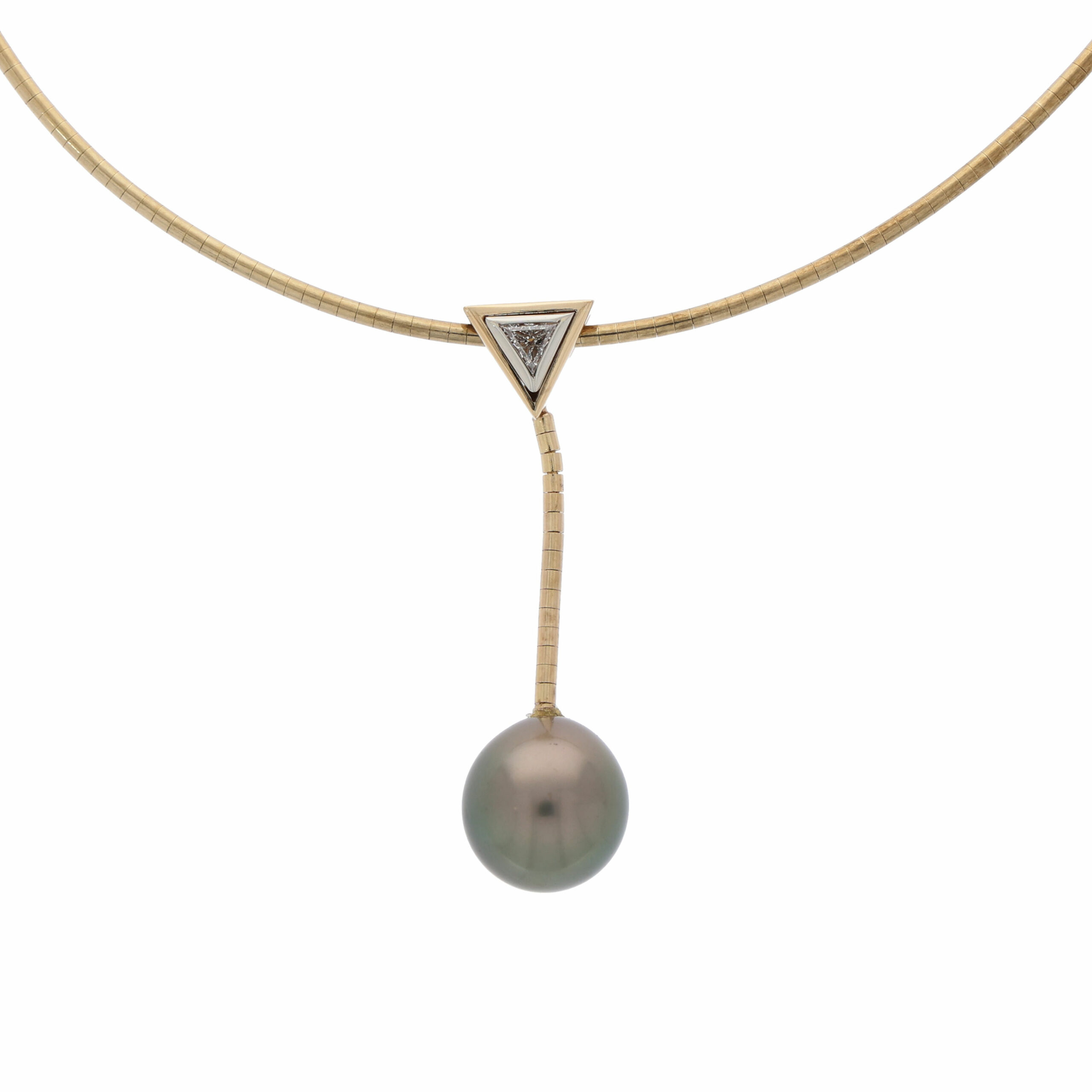 Tahiti Perlcollier in 750er Gelbgold