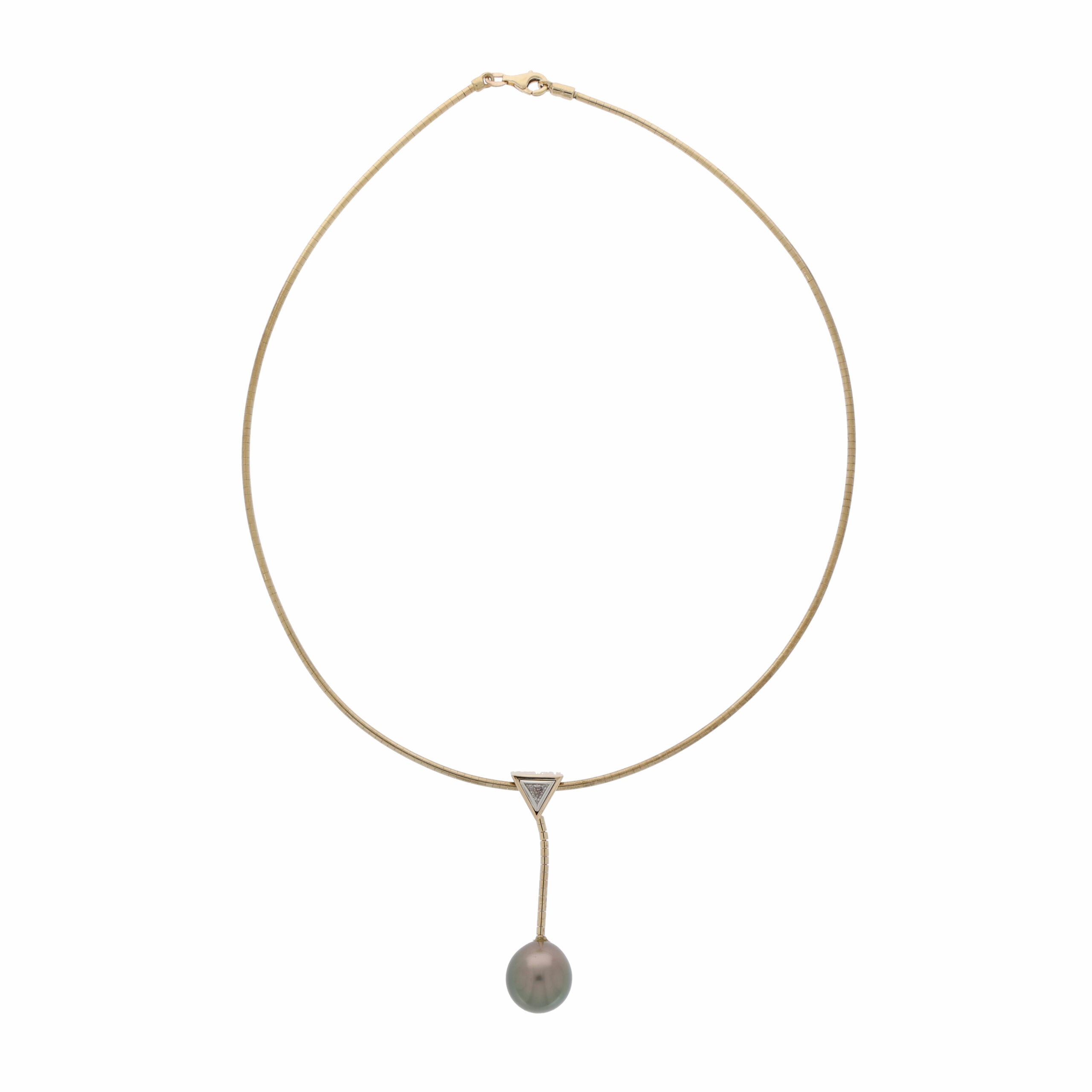 Tahiti Perlcollier in 750er Gelbgold