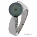Tahiti Perlen Ring Gr.58 Gelbgold 750 / 18K mit ca. 0,2ct Diamanten Vorschau
