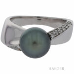 Tahiti Perlen Ring Gr.58 Gelbgold 750 / 18K mit ca. 0,2ct Diamanten Vorschau