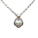 Tahitiperlen Collier Weißgold 750 / 18K mit ca. 0,18ct Diamanten Vorschau