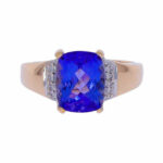 Tansanit Diamantring in 585er Gelbgold Vorschau