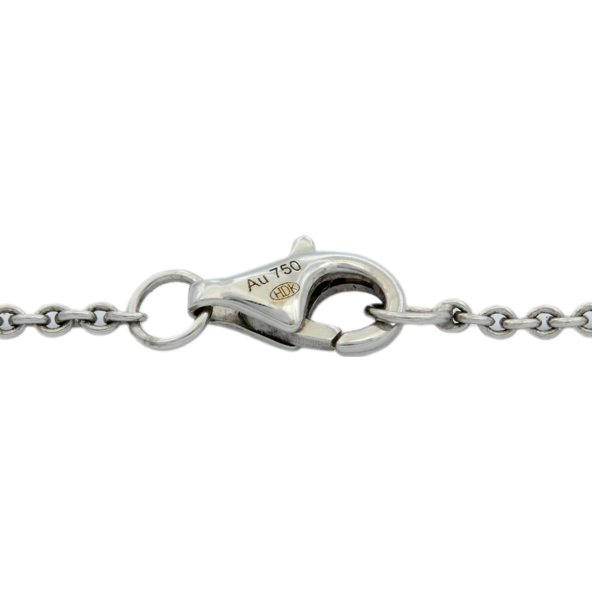 Tansanit und Diamant Anhänger mit Weißgold Kette 750 / 18K