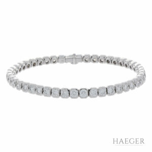 Tennisarmband 17,5cm Weißgold 750 / 18K mit 9ct Diamanten