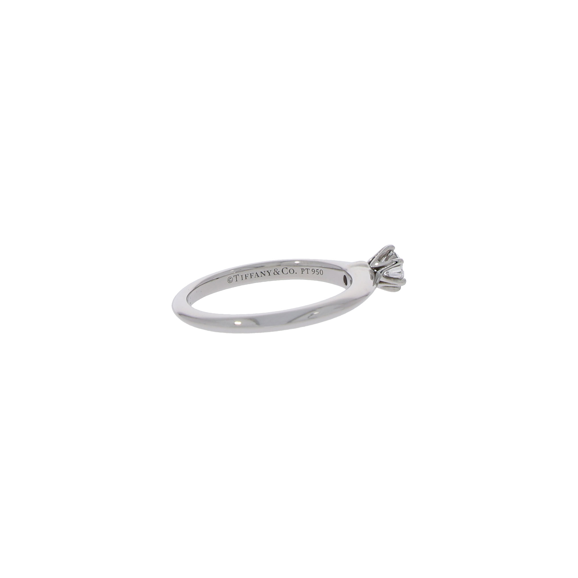 Tiffany & Co. Solitär Diamantring 950er Platin im Full Set